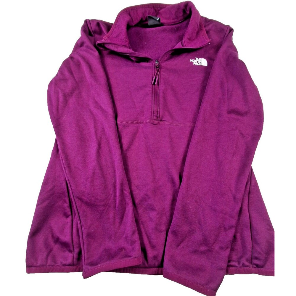 The North Face Women's 1/4 Zip Pullover M Purple Fleece Jacket Outdoor
